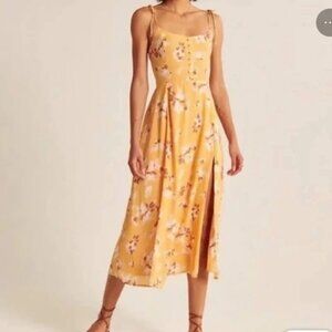 Abercrombie and Fitch Corset Floral Midi Dress